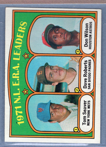 1972 Topps #91 NL ERA Leaders Seaver (d) EX  GO544
