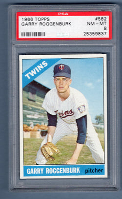 1966 Topps #582 Garry Roggenburk (25359837) PSA 8