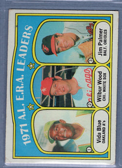 1972 Topps #92 AL ERA Leaders Palmer (a) VG-EX  GO544