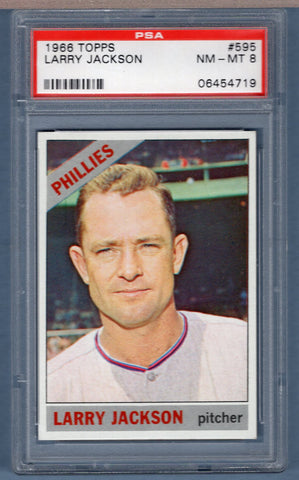 1966 Topps #595 Larry Jackson (06454719) PSA 8