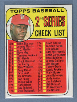 1969 Topps #107 Checklist 110-218 (Gibson) (a) EX  GOYY3