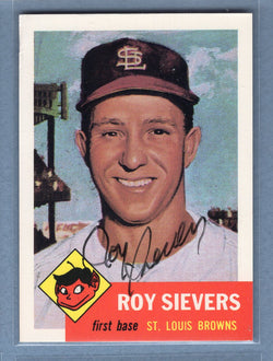 1991 Topps Archives #67 Roy Sievers Autograph Auto signed