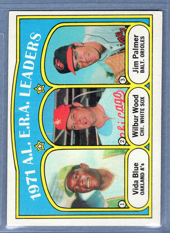 1972 Topps #92 AL ERA Leaders Palmer (C) EX-MT  GO544