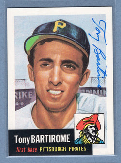 1991 Topps Archives #71 Tony Bartirome Autograph Auto signed