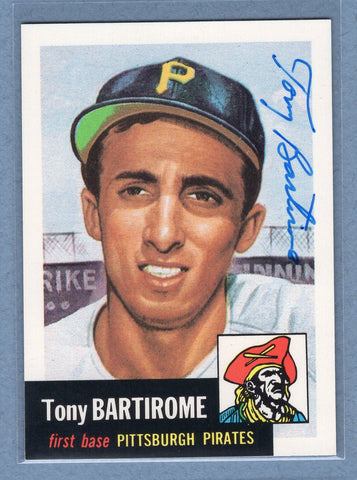 1991 Topps Archives #71 Tony Bartirome Autograph Auto signed