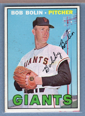1967 Topps #252 Bob Bolin (st) VG  GO215