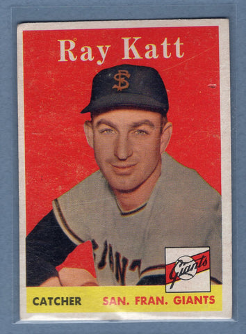 1958 Topps #284 Ray Katt (b) VG  GO501