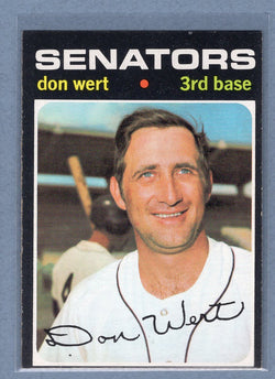 1971 Topps #307 Don Wert  (d) EX-MT  GO550