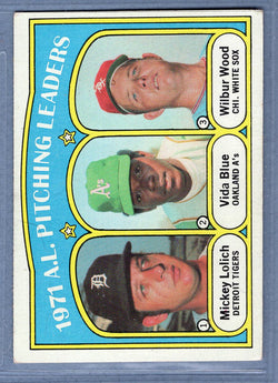 1972 Topps #94 AL Pitching Leaders (a) EX  GO544