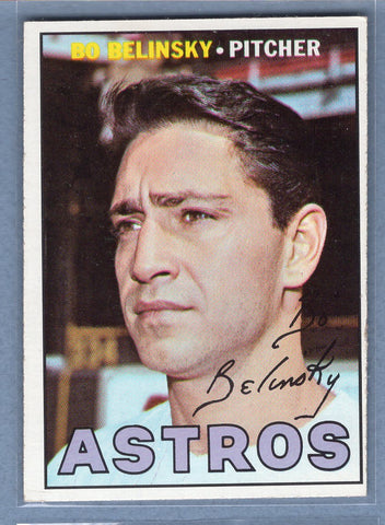 1967 Topps #447 Bo Belinsky (Complete 1966 S.D. stats) EX-MT    GO323