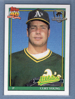 1991 Topps Desert Shield #473 Curt Young  NM  GO500