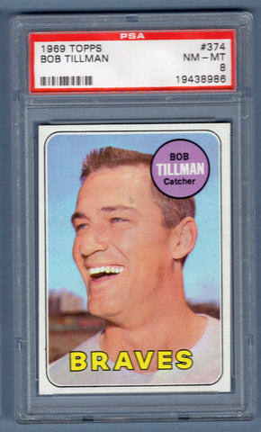 1969 Topps #374 Bob Tillman (19438986) PSA 8