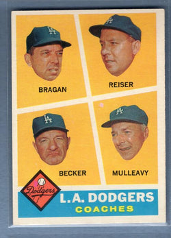 1960 Topps #463 Dodgers Coachers EX   GO255