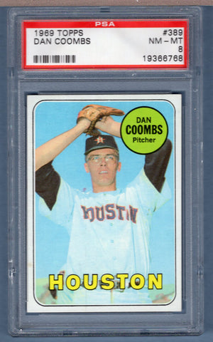 1969 Topps #389 Dan Coombs (19366768) PSA 8