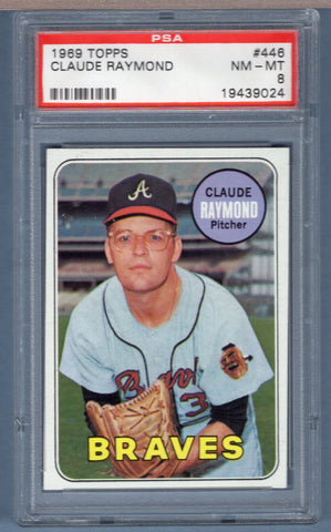 1969 Topps #446 Claude Raymond (19439024) PSA 8