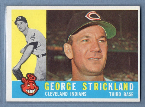 1960 Topps # 63 George Strickland EX-MT High Grade Set Break