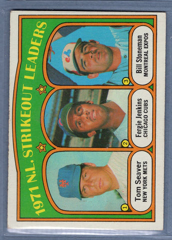 1972 Topps #95 NL Strikeout Leaders Seaver (d) EX  GO544