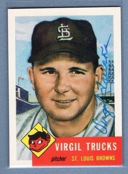 1991 Topps Archives #96 Virgil Trucks Autograph Auto signed
