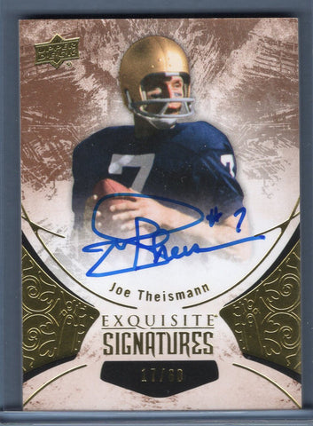 2014 Upper Deck  Exquisite Joe Theisman Auto 17/60