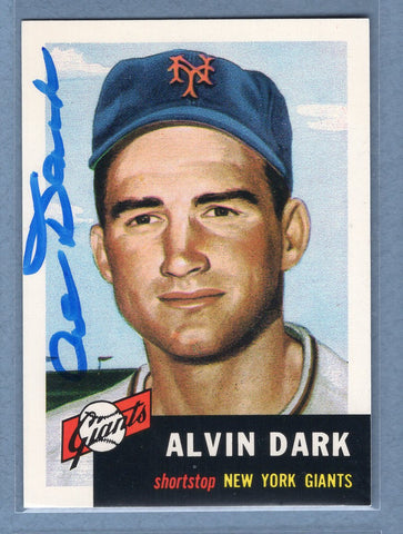 1991 Topps Archives #109 Alvin Dark (b) Autograph Auto signed
