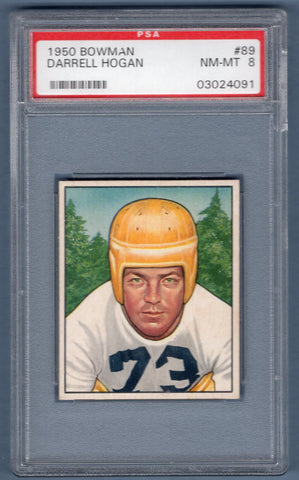 1950 Bowman #89 Darrell Hogan (03024091) PSA 8