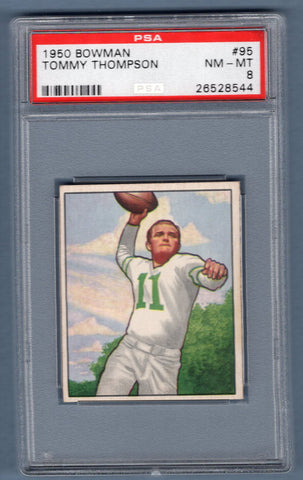1950 Bowman #95 Tommy Thompson (26528544) PSA 8
