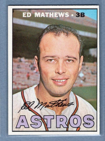 1967 Topps #166 Eddie Mathews (HOF) EX-MT  GO523