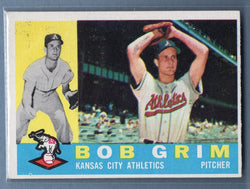 1960 Topps # 78 Bob Grim EX-MT High Grade Set Break