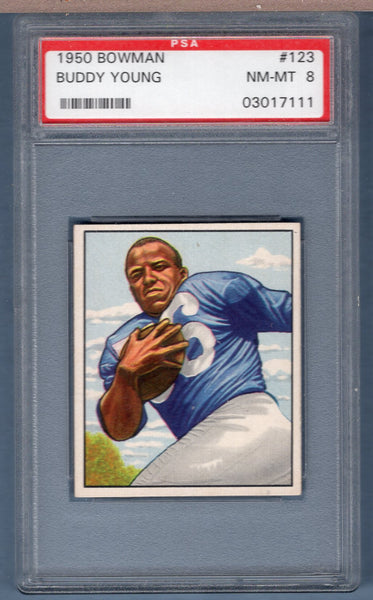 1950 Bowman #123 Buddy Young (03017111) PSA 8