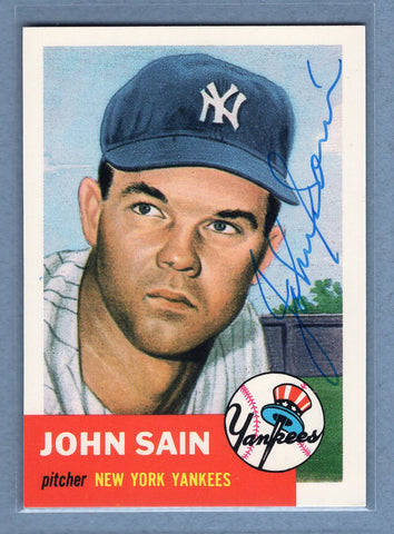 1991 Topps Archives #119 Johnny Sain Autograph Auto signed