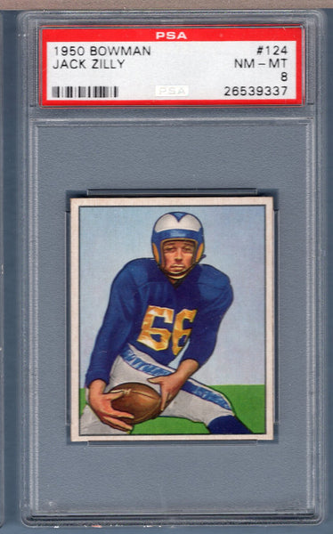 1950 Bowman #124 Zack Zilly (26539337) PSA 8