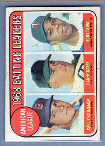 1969 Topps #1 AL Batting Leaders (Yaz, etc.) EX   GO572