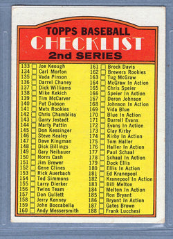 1972 Topps #103 Checklist 133-263 (a) EX  GO544