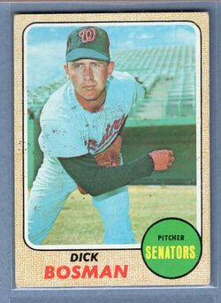 1968 Topps #442 Dick Bosman (st) (b)  VG  GO550