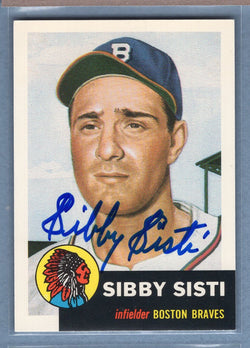 1991 Topps Archives #124 Sibby Sisti Autograph Auto signed