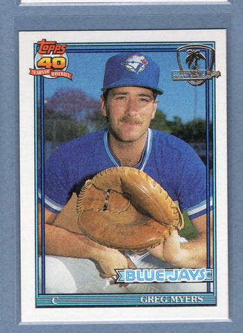 1991 Topps Desert Shield #599 Greg Myers NO 90 SYRACUSE  NM  GO600