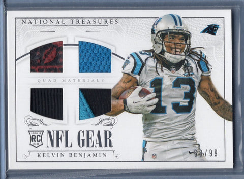 2014 Panini National Treasures Kevin Benjamin Quad Materials 66/99
