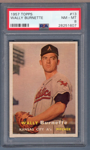 1957 Topps #13 Wally Burdette (28251607) PSA 8