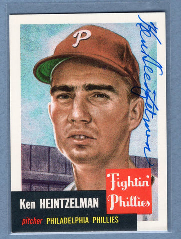 1991 Topps Archives #136 Ken Heintzelman Autograph Auto signed