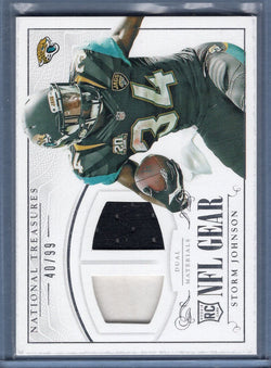 2014 Panini National Treasures NFL Gear Materials Dual Storm Johnson 40/99