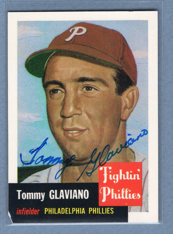 1991 Topps Archives #140 Tommy Glaviano G-VG Autograph Auto signed