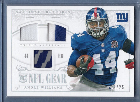 2014 Panini National Treasures Dual Patch Andre Williams 5/25