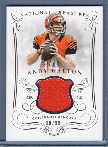 2014 Panini National Treasures Materials Andy Dalton 30/99