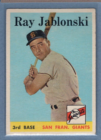 1958 Topps #362 Ray Jablonski  VG-EX  GO501
