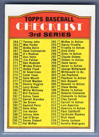 1972 Topps #251 Checklist Ex-Nm