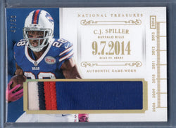 2014 Panini National Tresures Timeline Materials CJ Spiller 47/50