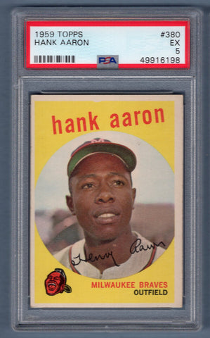 1959 Topps #380 Hank Aaron (49916198) PSA 5