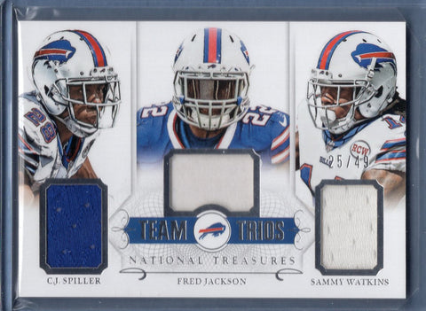 2014 Panini National Tresures Team Trios Spiller Watkins Jackson 25/49