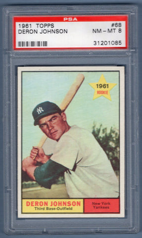 1961 Topps #68 Deron Johnson (31201085) PSA 8