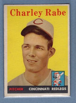 1958 Topps #376 Charley Rabe (a) VG-EX  GO501